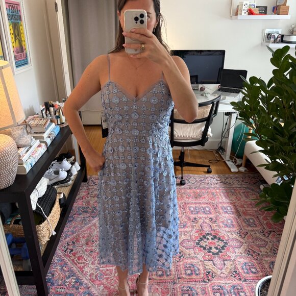 AIDAN MATTOX Embellished Lace Dress - 100% Exclusive In Ice Perry (10) - Picture 10 of 10